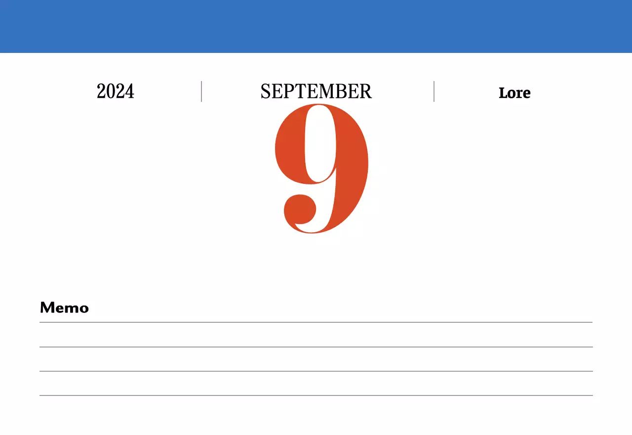 Retro concept nostalgiekalender in rood en blauw