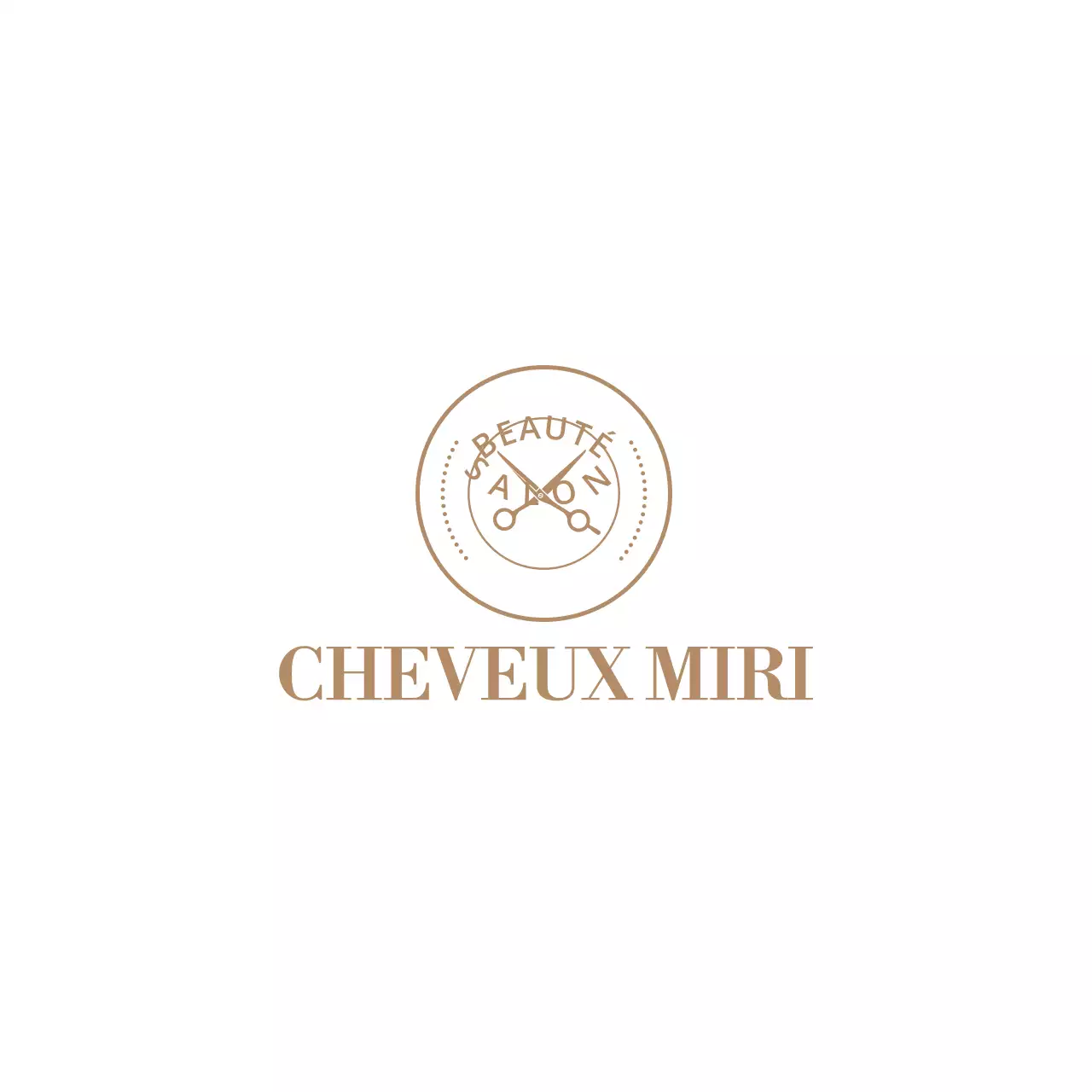 Créez le logo d'un salon de coiffure avec un logo simple représentant des ciseaux.