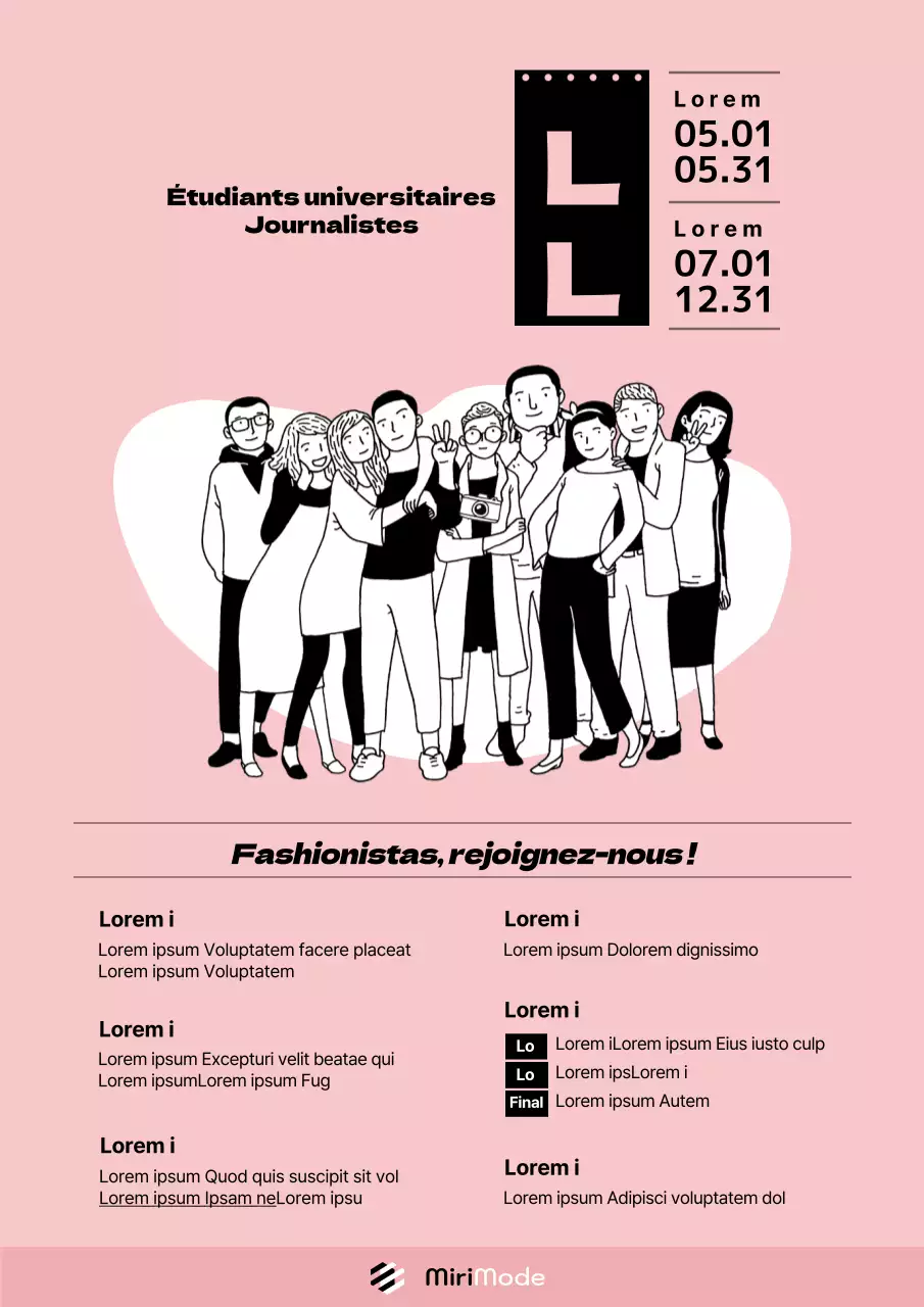 Appel à candidatures pour l'illustration d'un concept photographique du groupe Pink