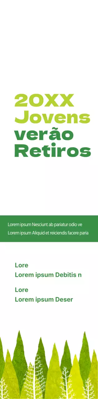 Informações sobre o retiro de verão da igreja verde-limão e verde