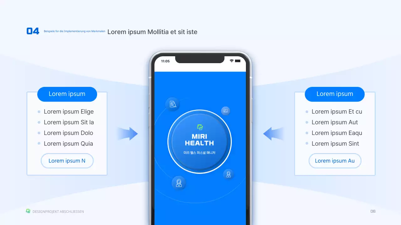 Wissenschaftliche und technische Herausforderung mit blauem dreidimensionalem Formkonzept