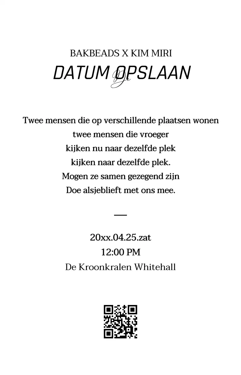 Fotokaart huwelijksuitnodiging met een eenvoudige zwart-wit huwelijksafbeelding