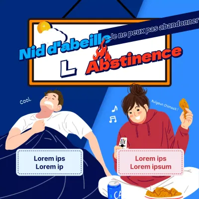 Comparaison des nids d'abeilles bleus et rouges avec les vers de feu