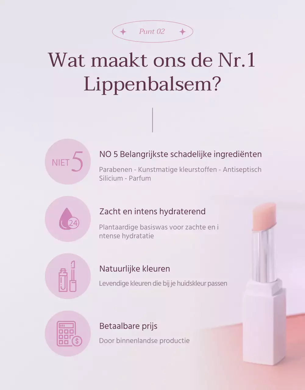 Emotionele getinte cosmetica om roze en paarse foto's te benadrukken