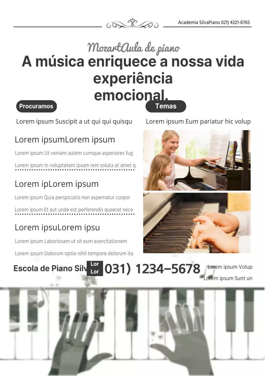 Um piano para cultivar a emoção