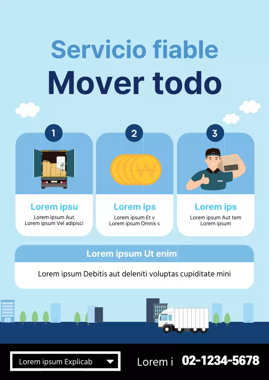 Blue Illustration promueve los servicios de mudanzas limpias