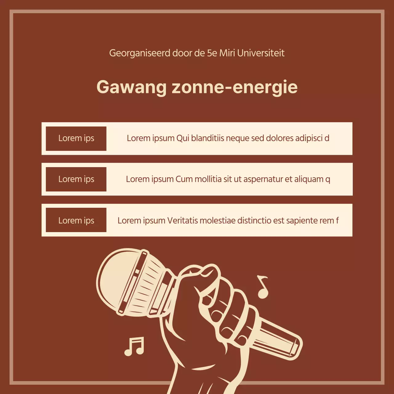 Vintage-stijl universiteitsfestival in rood en beige bij Gawangsun Power Station