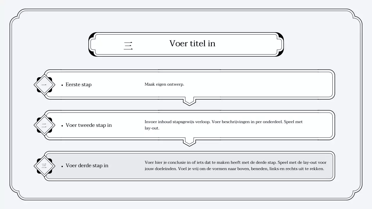 Eenvoudige presentatiekit in oosterse stijl