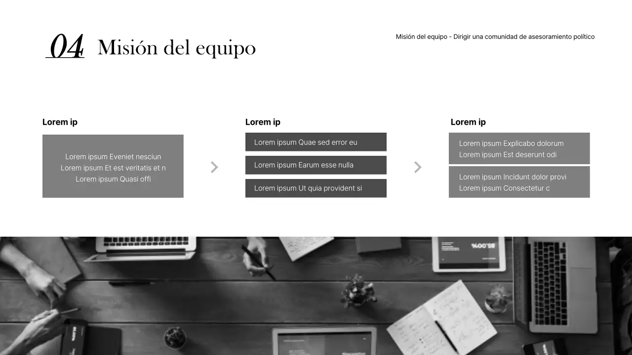 Un sencillo informe de actividad en blanco y negro