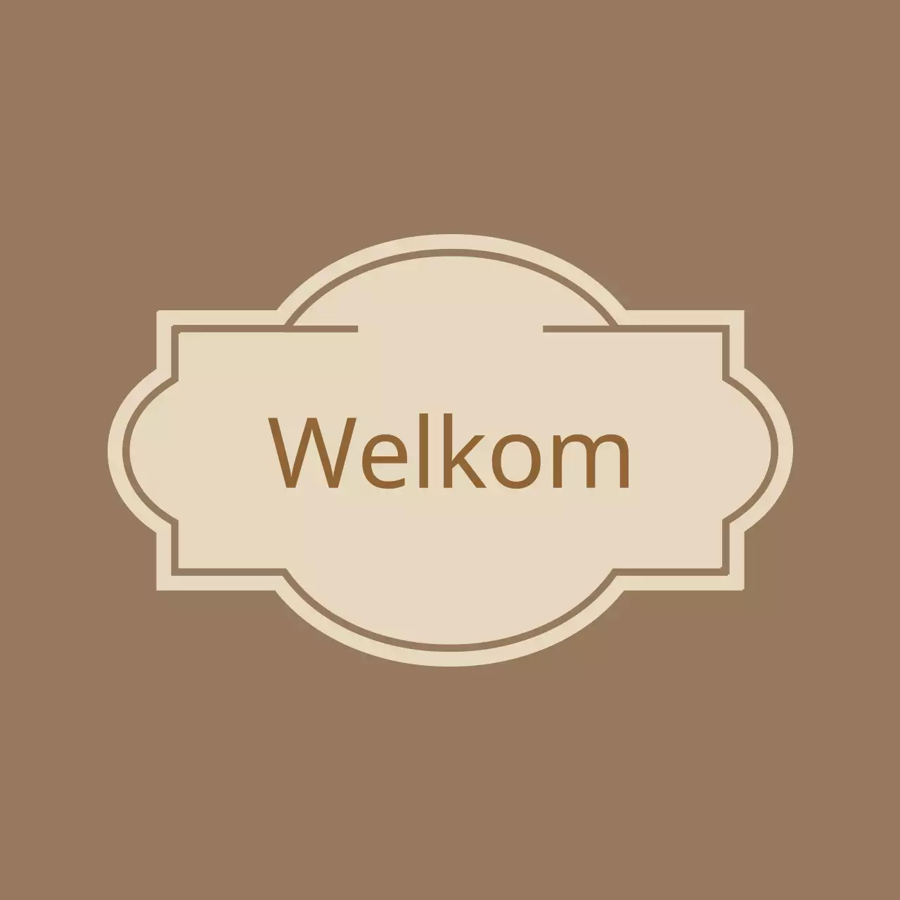 Welkomsbord met labels Hotel Valeant