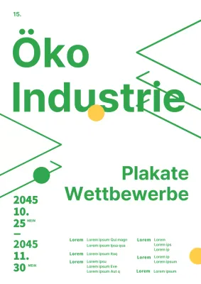 Grüner und weißer, grundlegender Wettbewerb der grünen Industrie