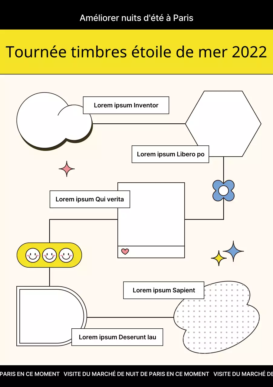 Tournées de timbres avec graphiques linéaires