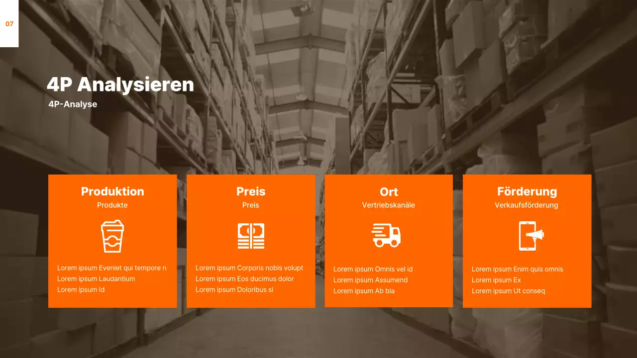 Orange und Calm Marketing Fallanalyse Zuordnung