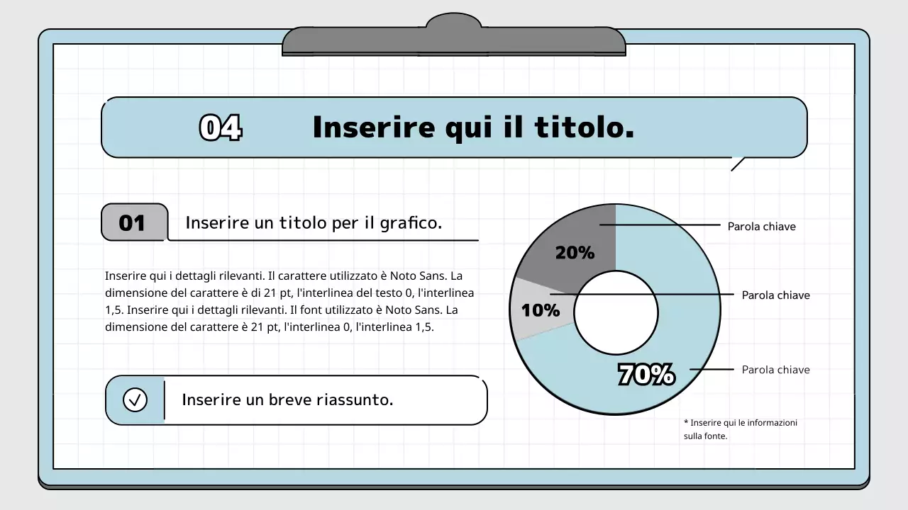 Kit di presentazione educativa con concetto di blocco note azzurro e bianco