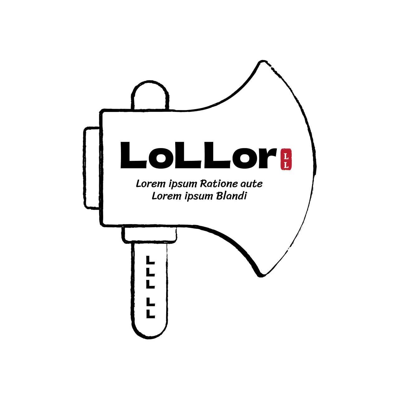 Concepto sencillo de ilustración de hacha en blanco y negro para apoyar la selectividad