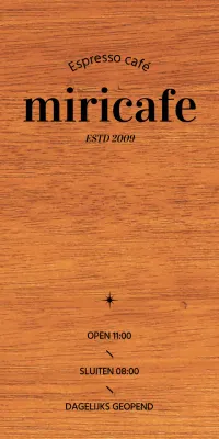 Eenvoudig café-ontwerp met zwarte tekst