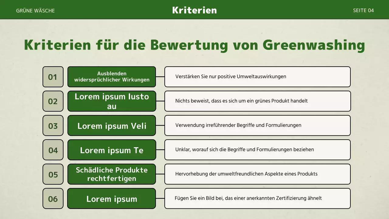 Eine einfache, grün gewaschene Präsentation mit grünen Farben