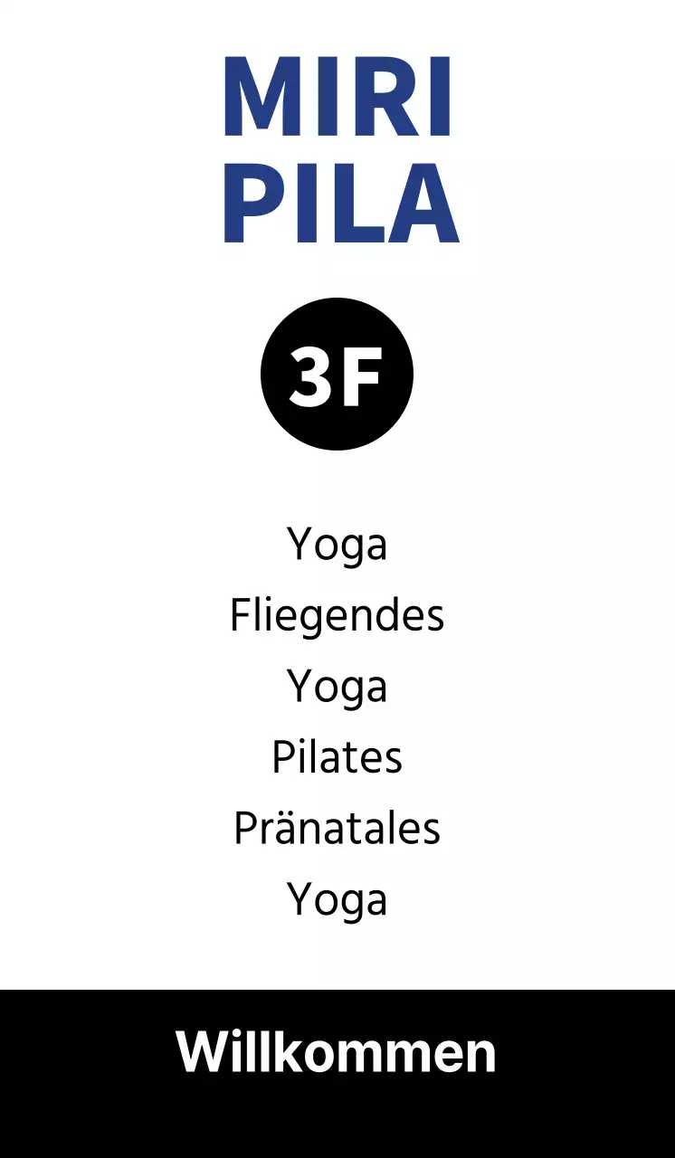 Bewerben Sie Pilates in einem modernen Stil mit Silhouetten von Trainierenden.