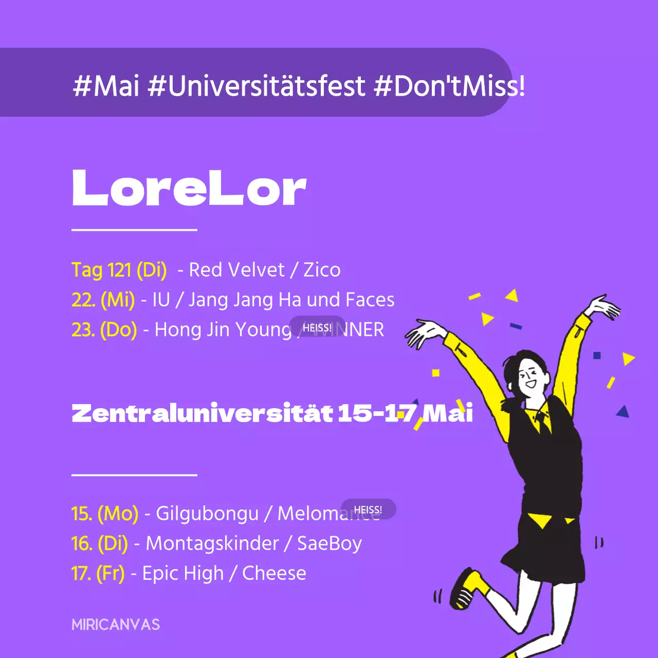 Festkalender der Universität