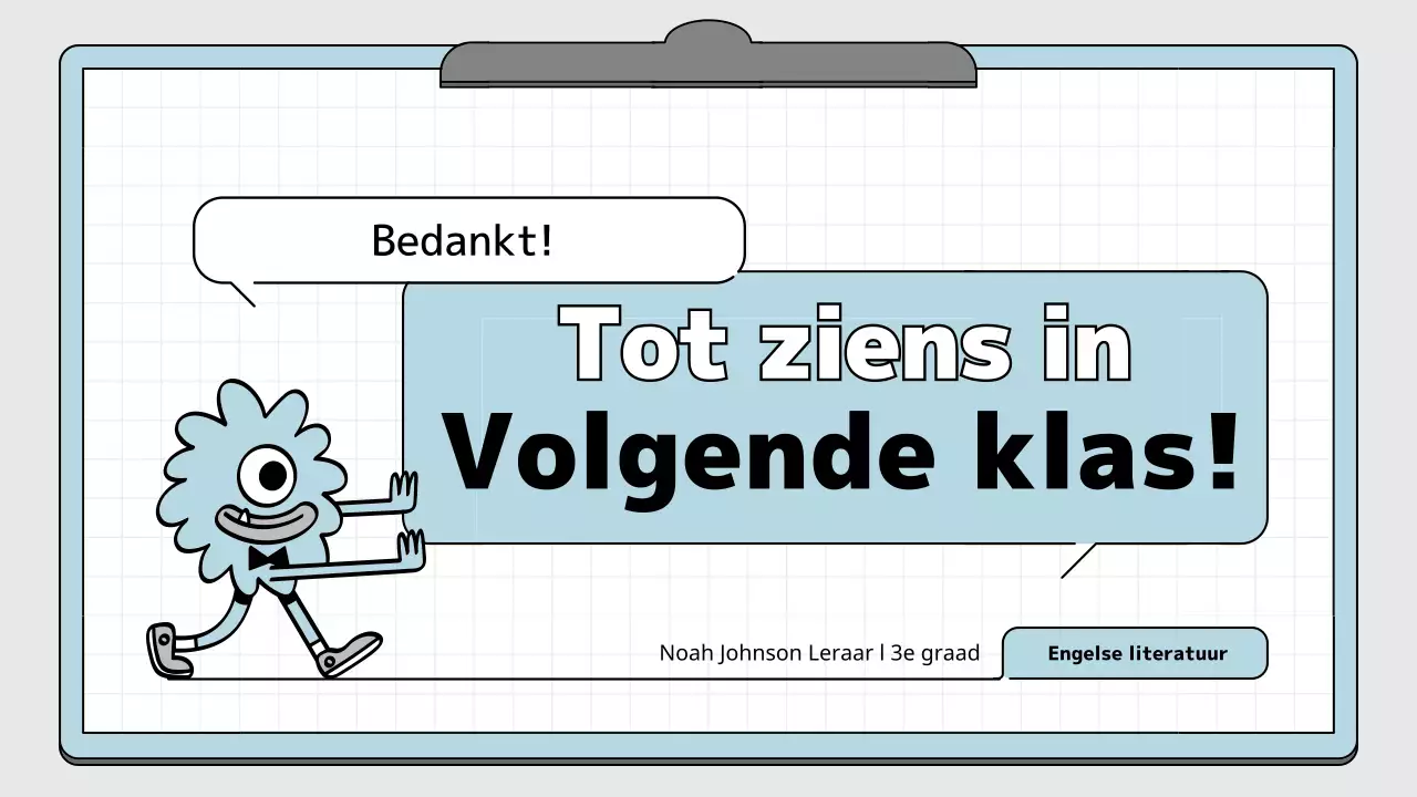 Lichtblauw en wit notitieblok concept onderwijspresentatieset