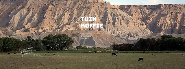 Promoot je café met een veldachtergrond met loslopende geiten