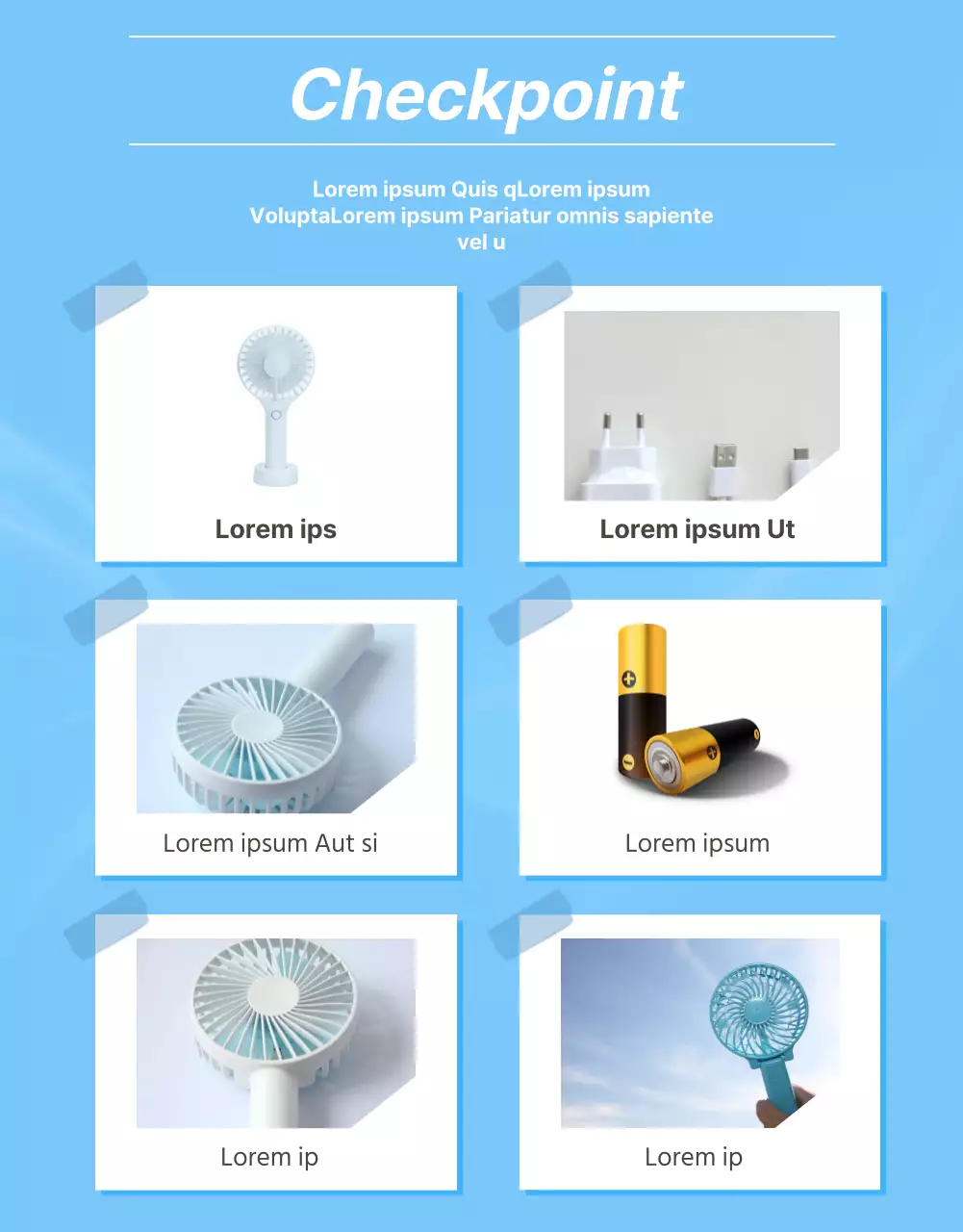 Eenvoudige waaier met lichtblauwe achtergrond uitgelegd