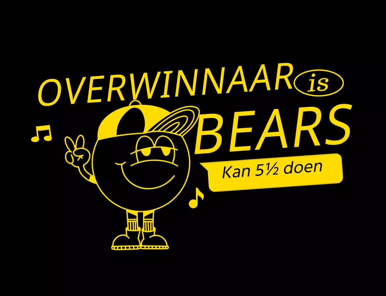 Hippe lijn illustratie rugnummer concept schoolgroep t-shirt in geel