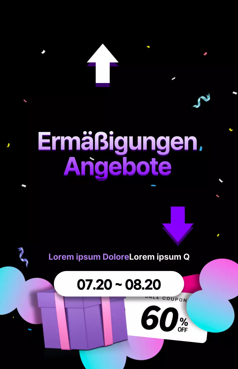 Ein partytauglicher Sale in Lila und Schwarz