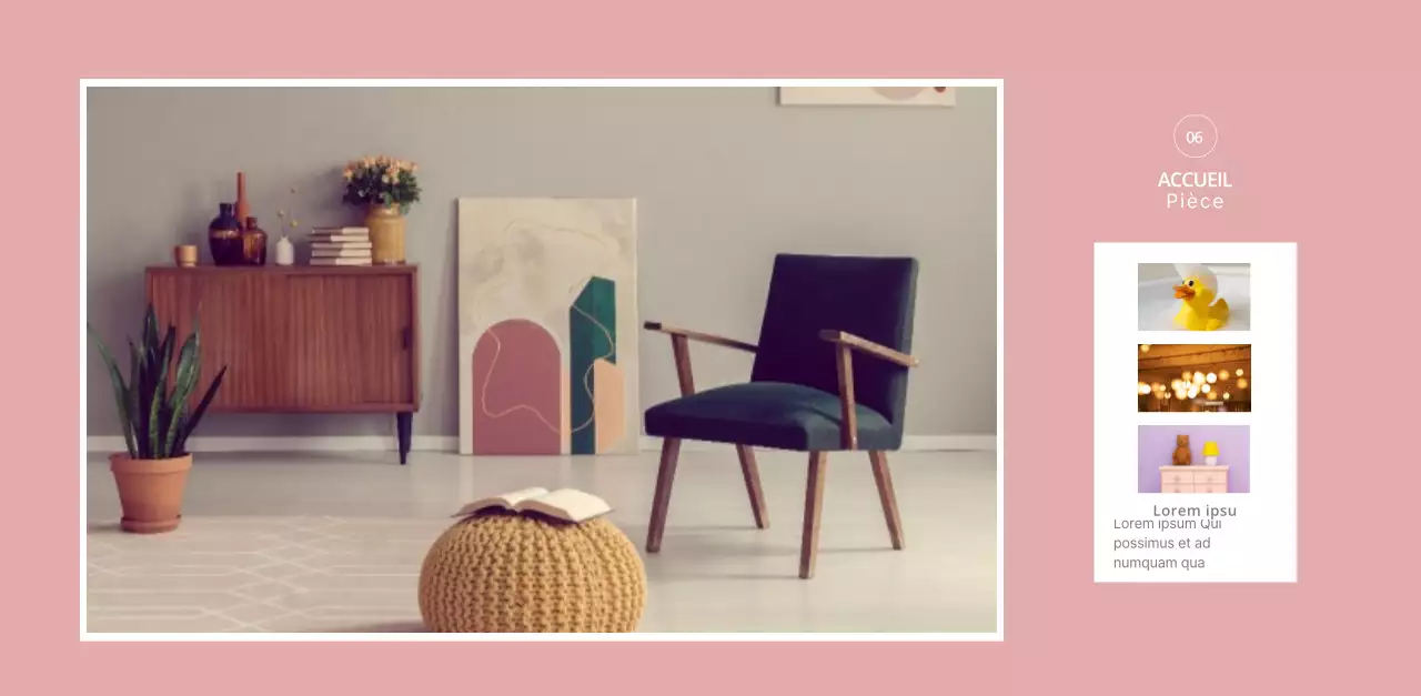 Calendrier d'aménagement intérieur blanc et épuré