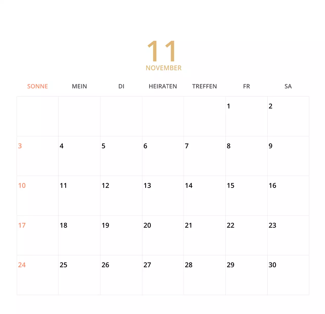 Niedlich illustrierter grüner Tischkalender mit Familienthemen