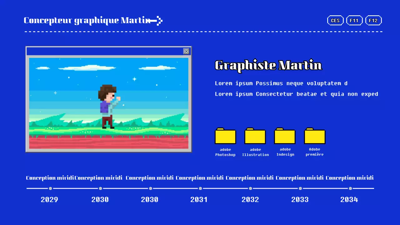 Présentation du portefeuille en bleu et jaune