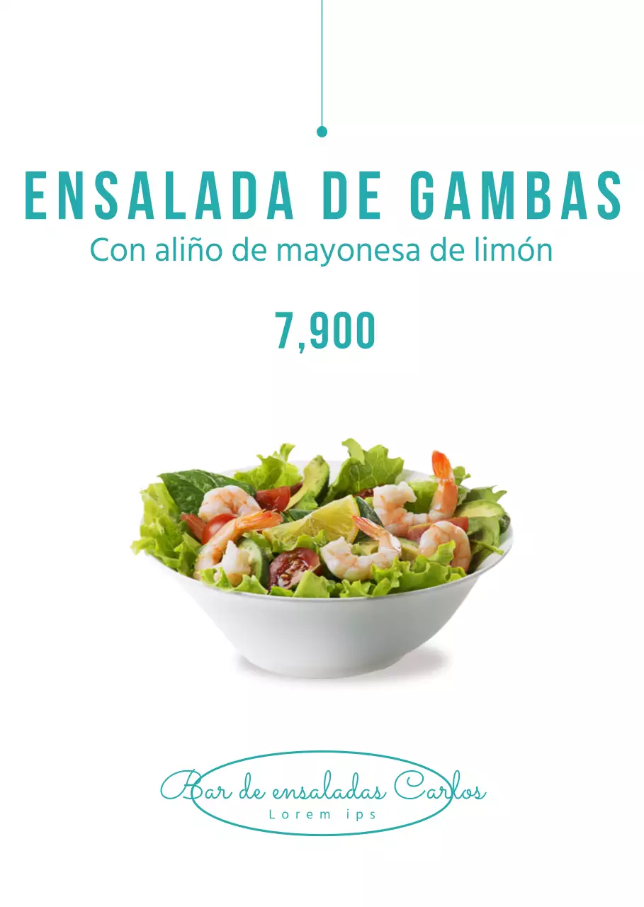 Tableros de menús de ensaladas limpios