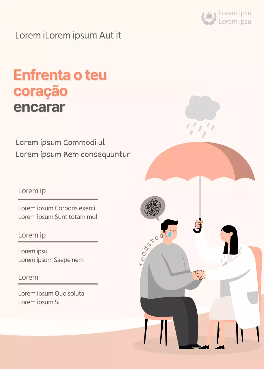 Conceito de ilustração suave cor-de-rosa para promover o centro de apoio de aconselhamento psicológico da universidade.