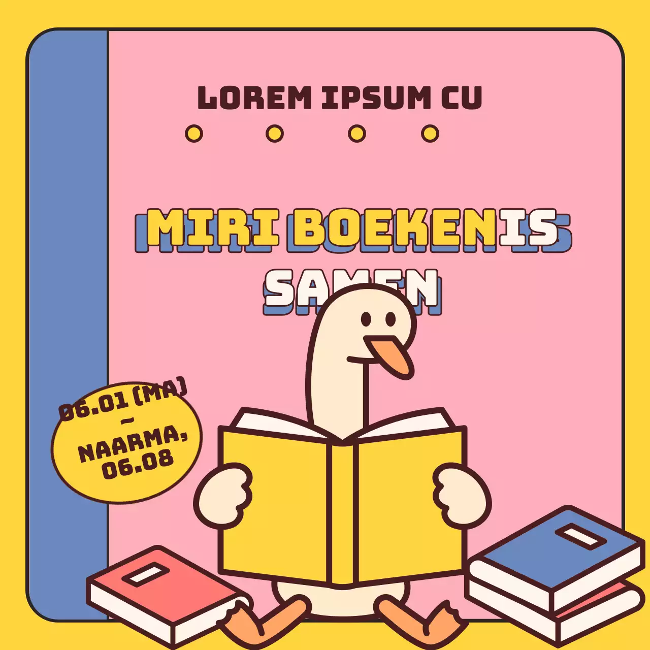 Een gids voor boekenbeurzen in een schattige geel-roze stijl