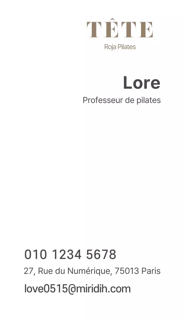 Rojapilates_Portrait Carte de visite