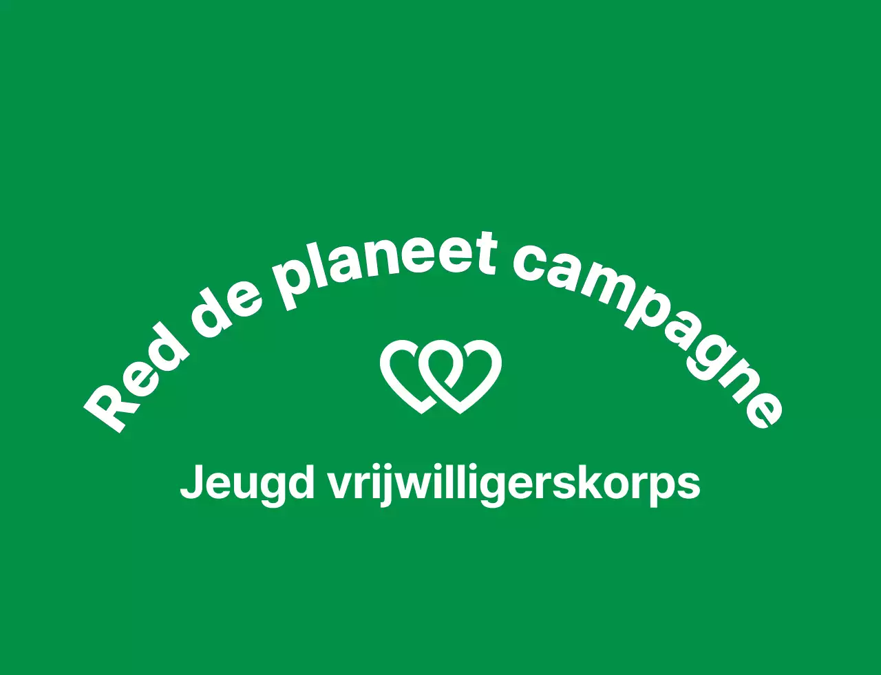 Een strak logo in lichtgroen en marineblauw voor een wereldwijde milieucampagneorganisatie.
