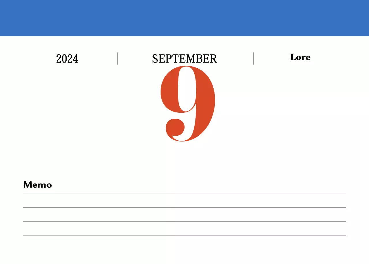 Retro-Konzept Nostalgie-Kalender in rot und blau