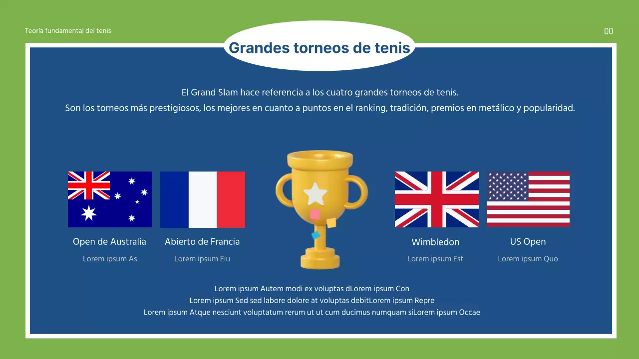 Explicación de la teoría de los fundamentos del deporte verde y azul Presentación en la escuela media