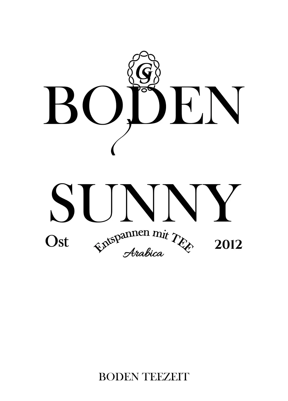 Luxuriös geschwungene Teebeutel