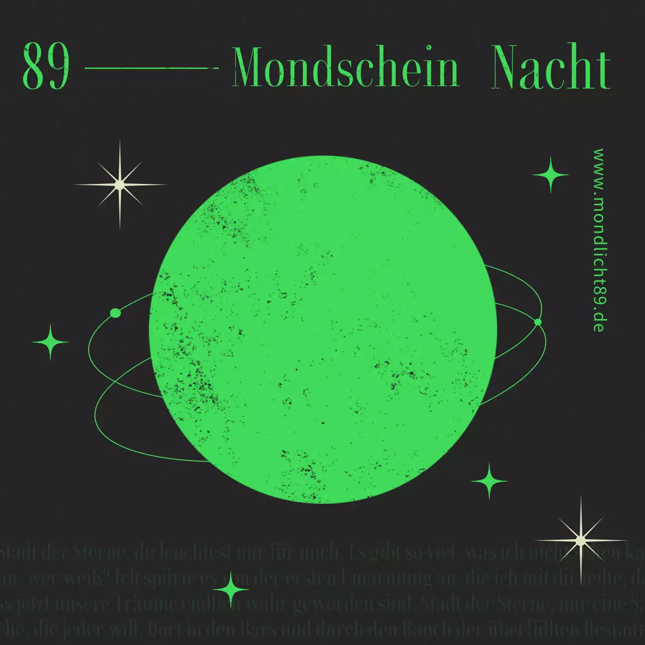 Festliches Poster in Schwarz und Grün