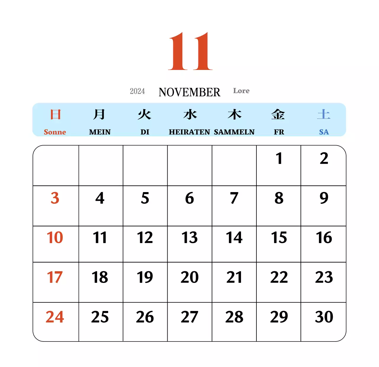 Retro-Konzept Nostalgie-Kalender in rot und blau