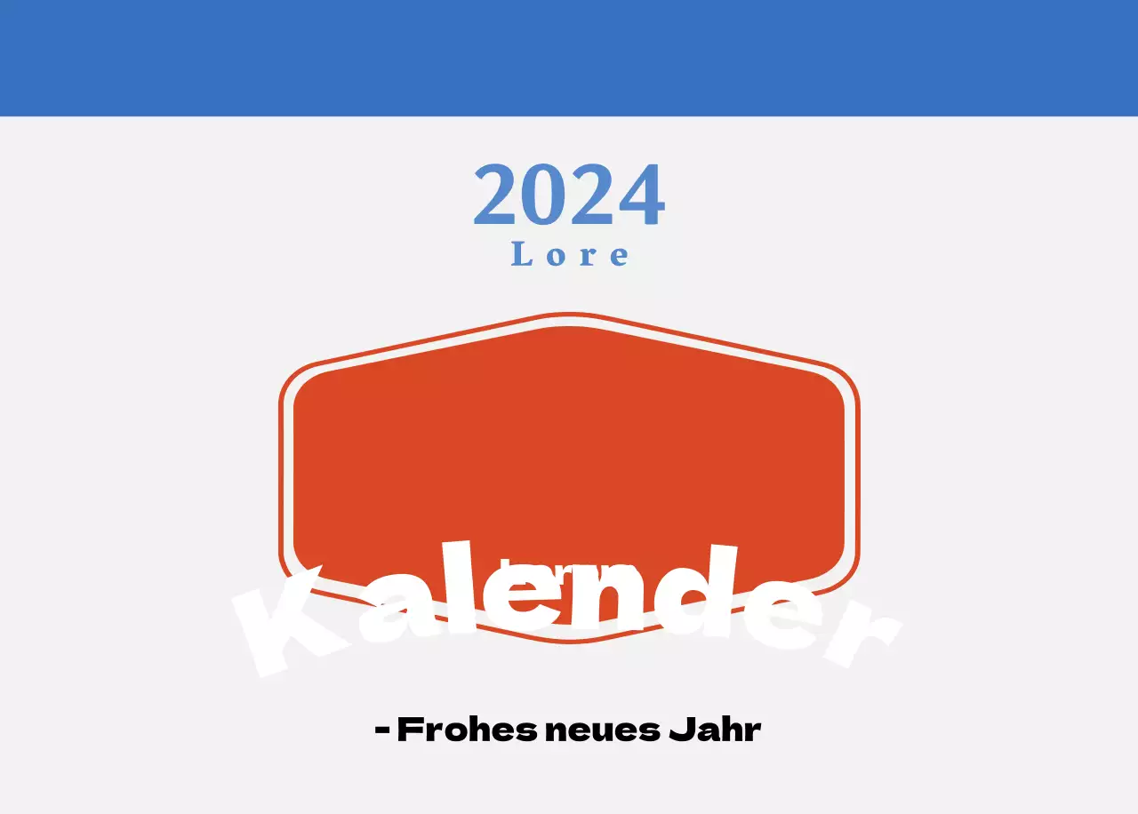 Retro-Konzept Nostalgie-Kalender in rot und blau