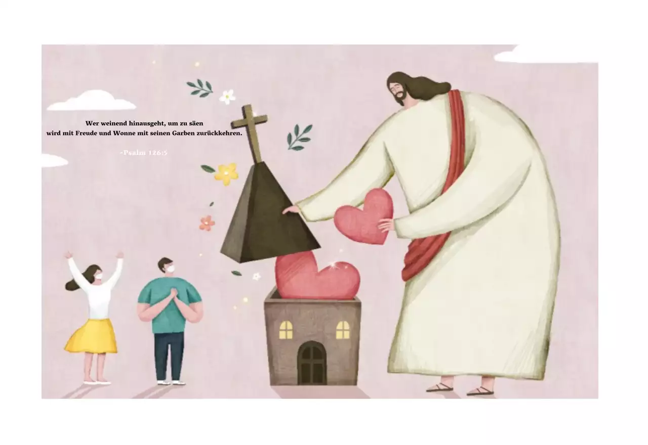 Pastell saubere Illustration Kirche