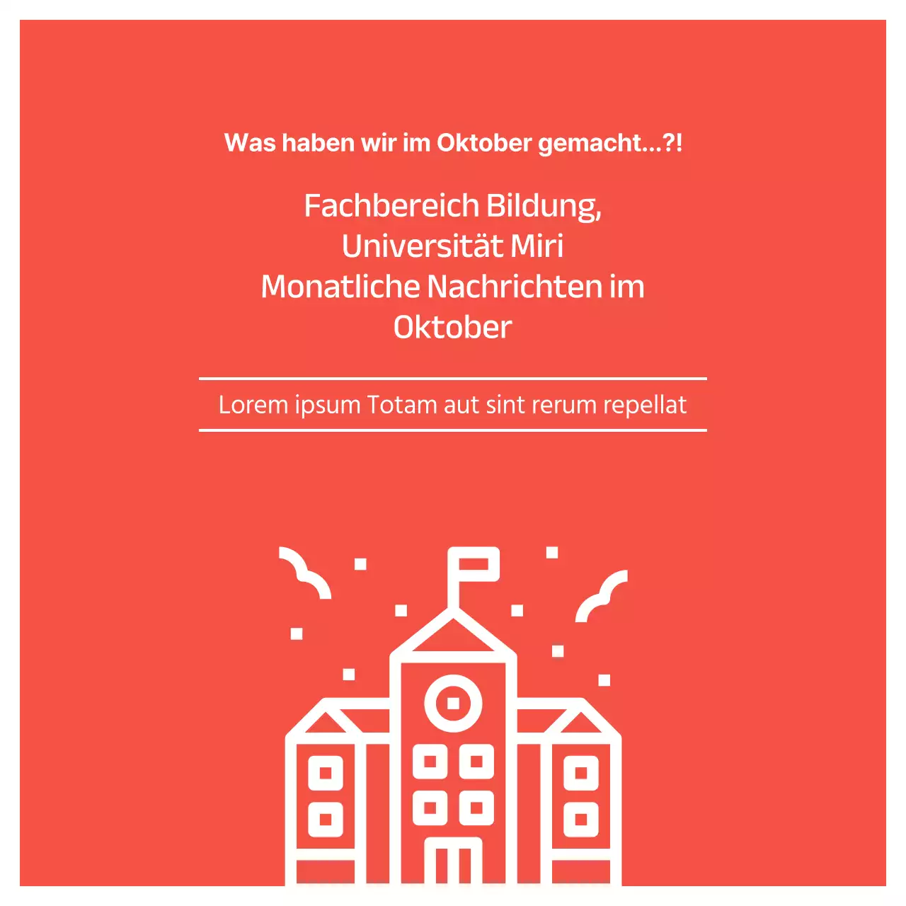 Red's Simple University Department Monatliche Nachrichten