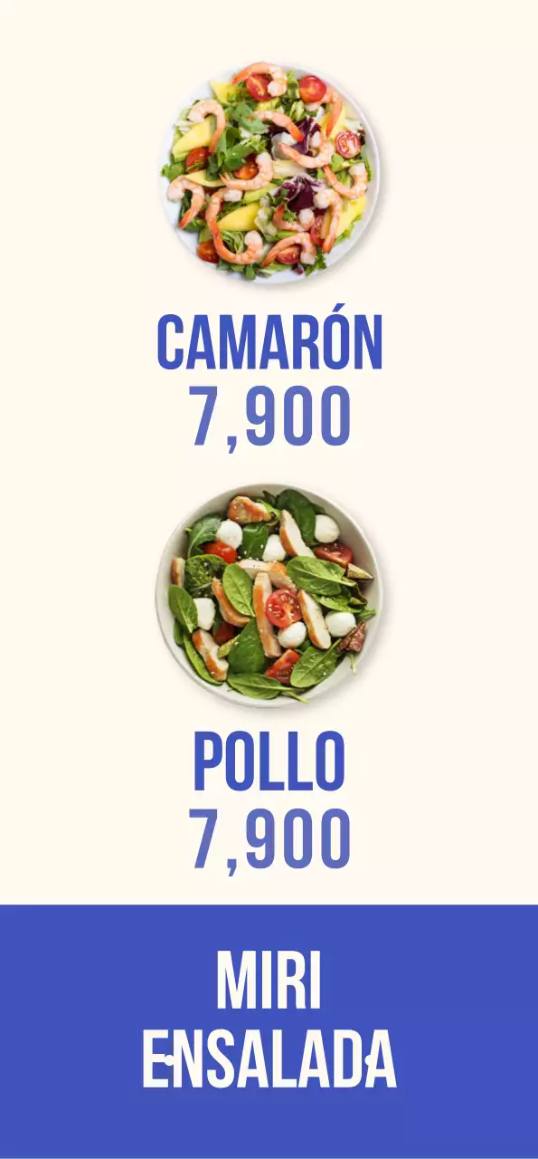 Una pancarta de ensalada fresca y refrescante con toques azules