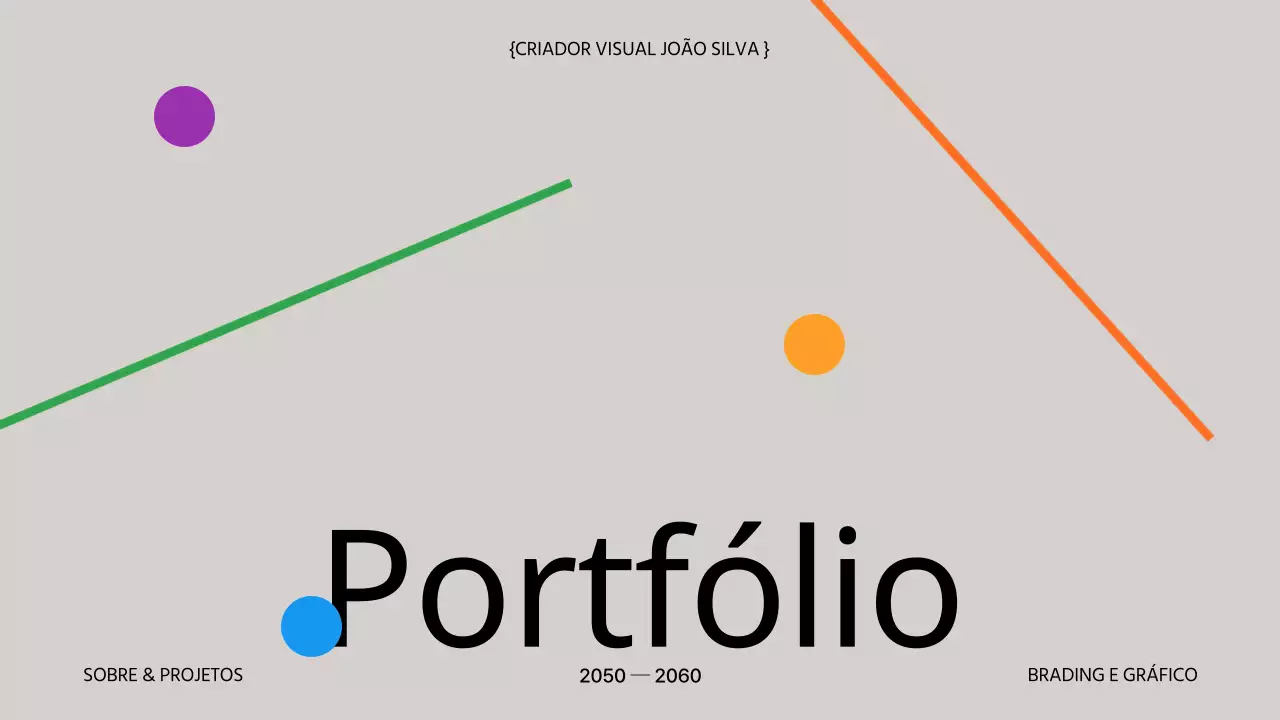 Conceito de linhas e formas em cinzento e caqui - Portfolio de design