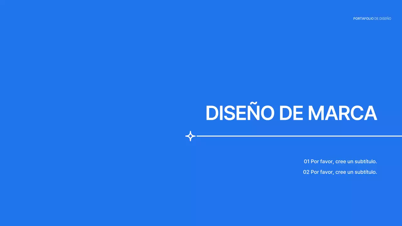 Cartera de diseño con un concepto sencillo en azul y blanco