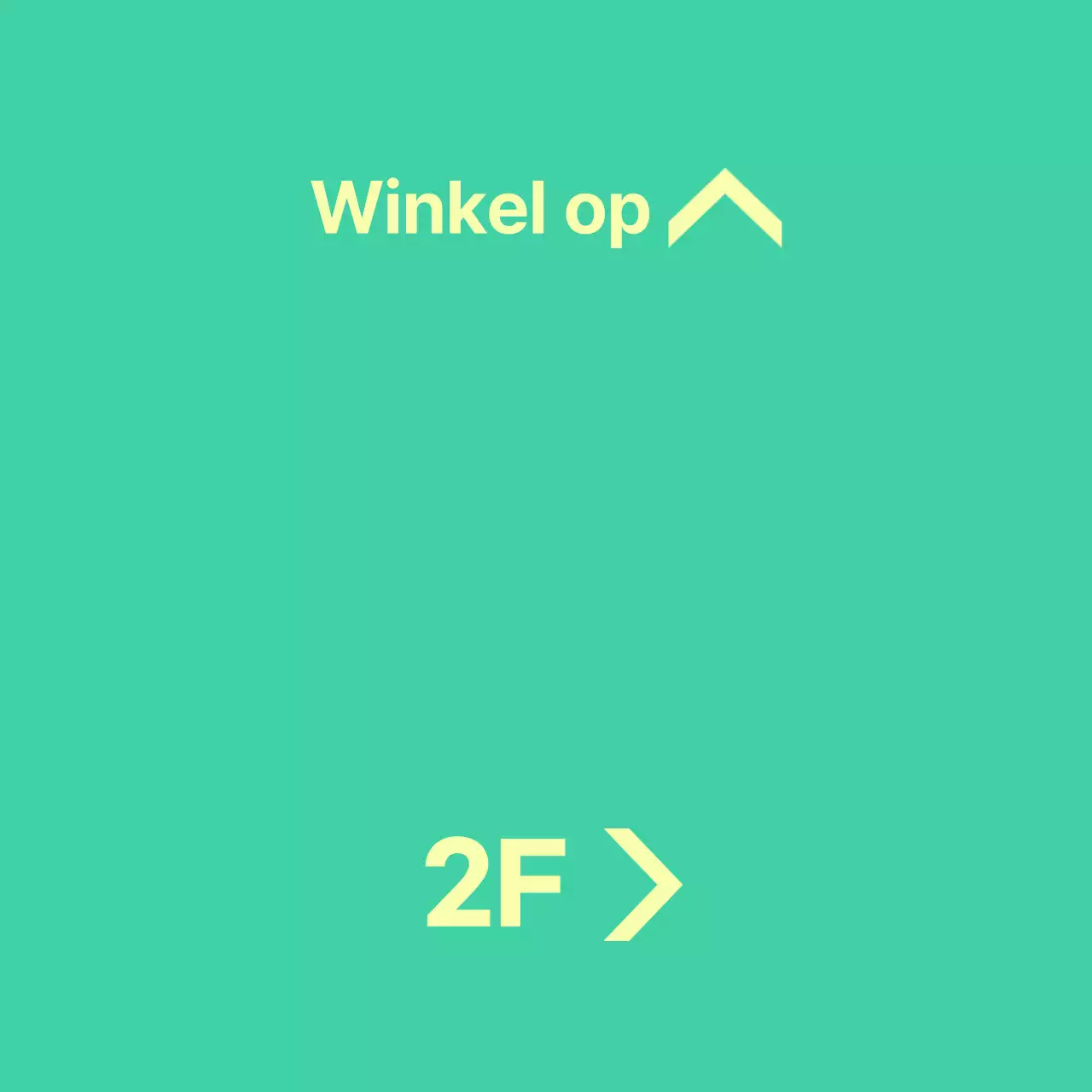 Mint en geel balsa met locatie-instructies