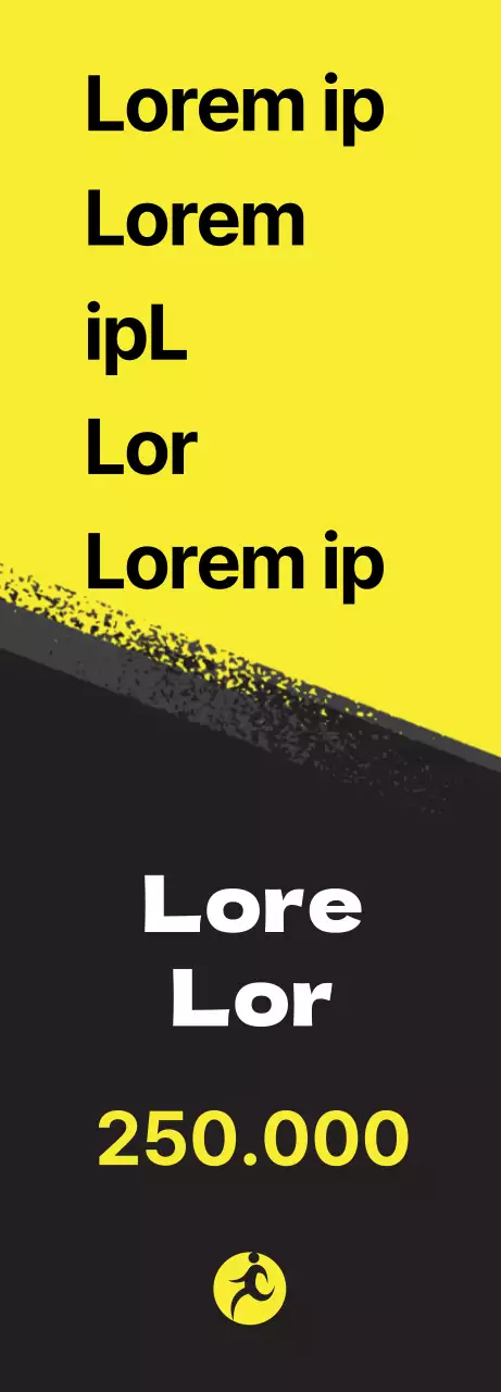 Gelb-schwarze Fitnessstudio-Anzeige