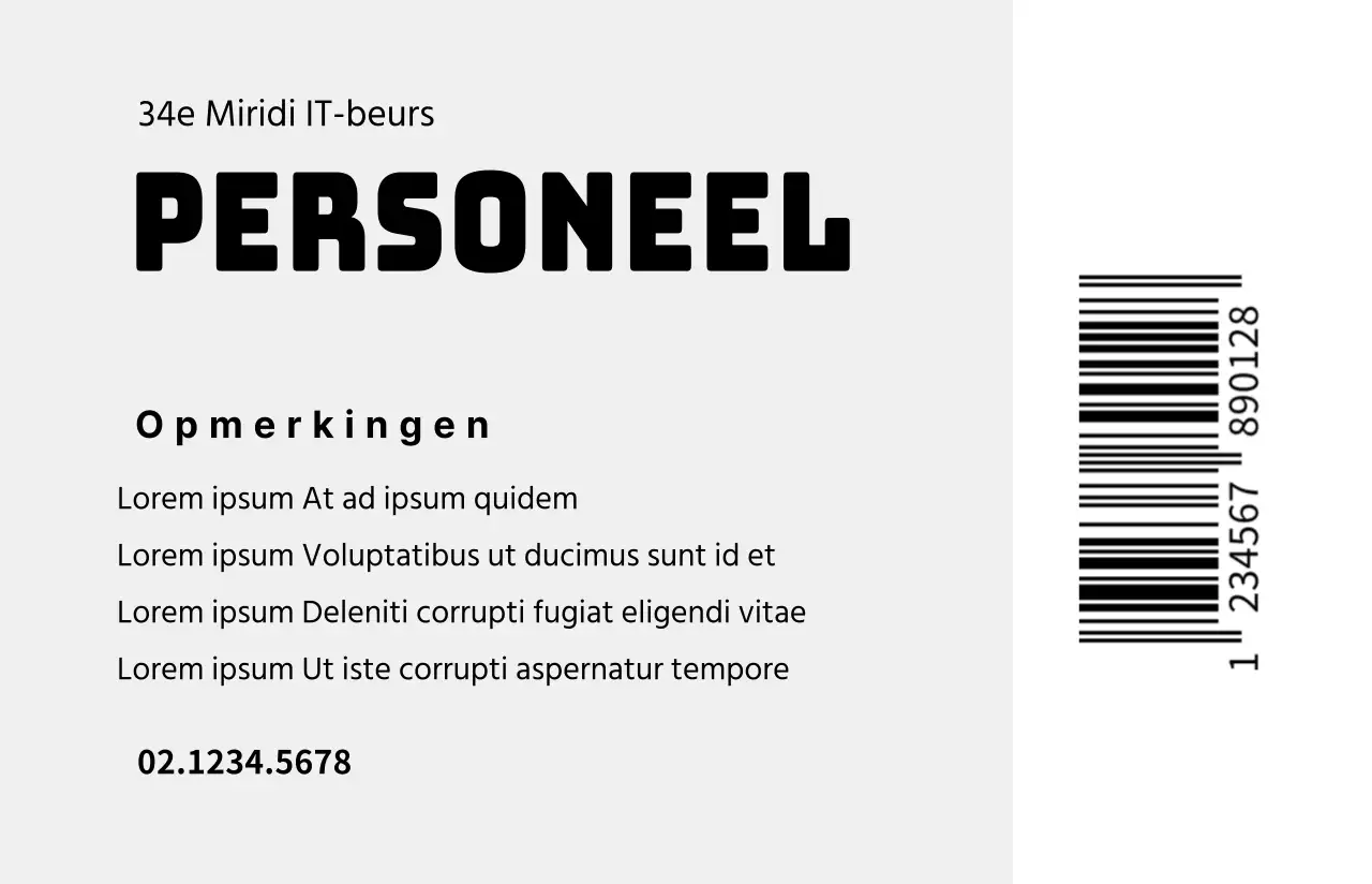 Personeelskaarten met geometrische vormen